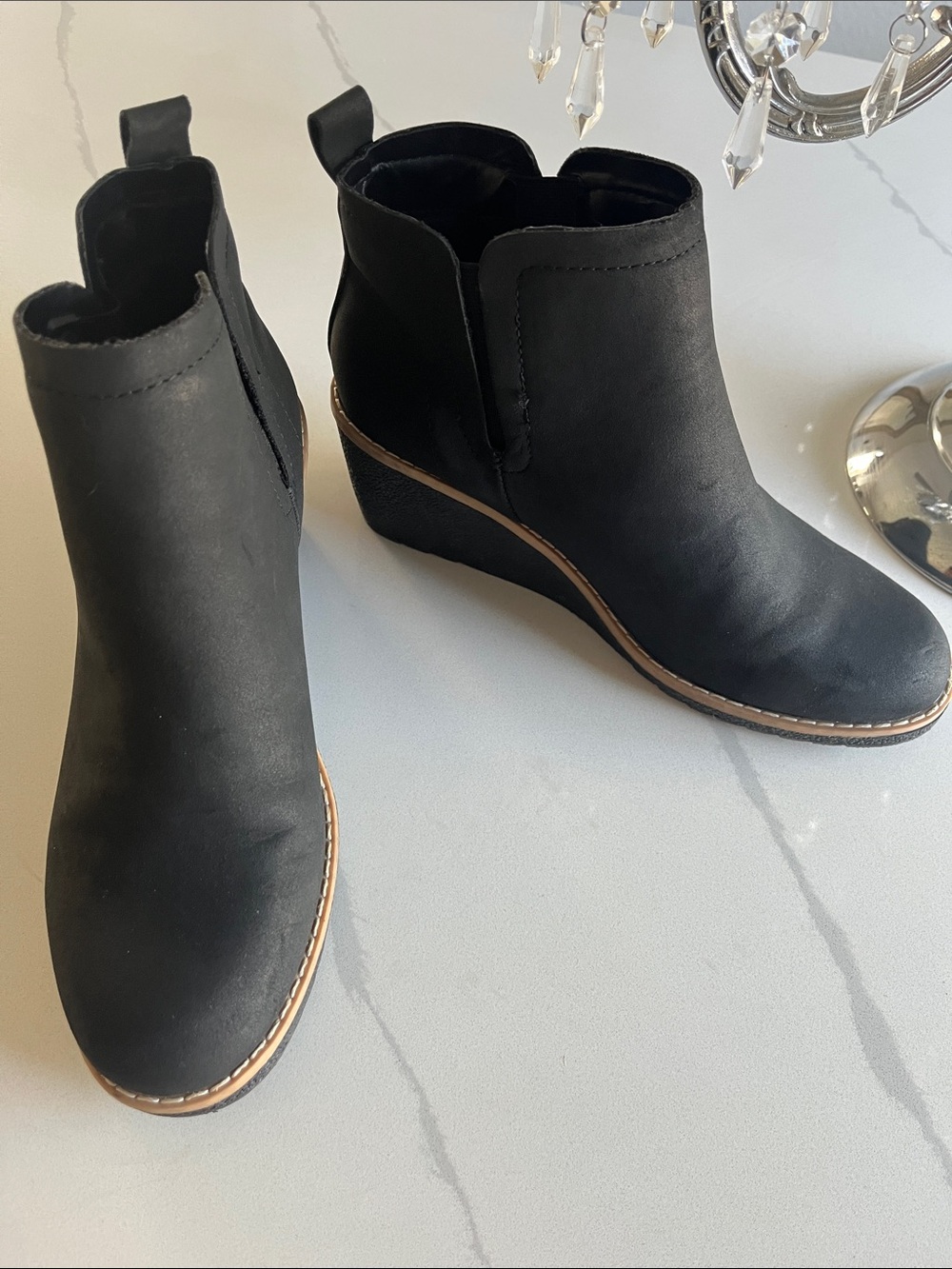 St. John's Bay Black Chelsea Ankle Boots
